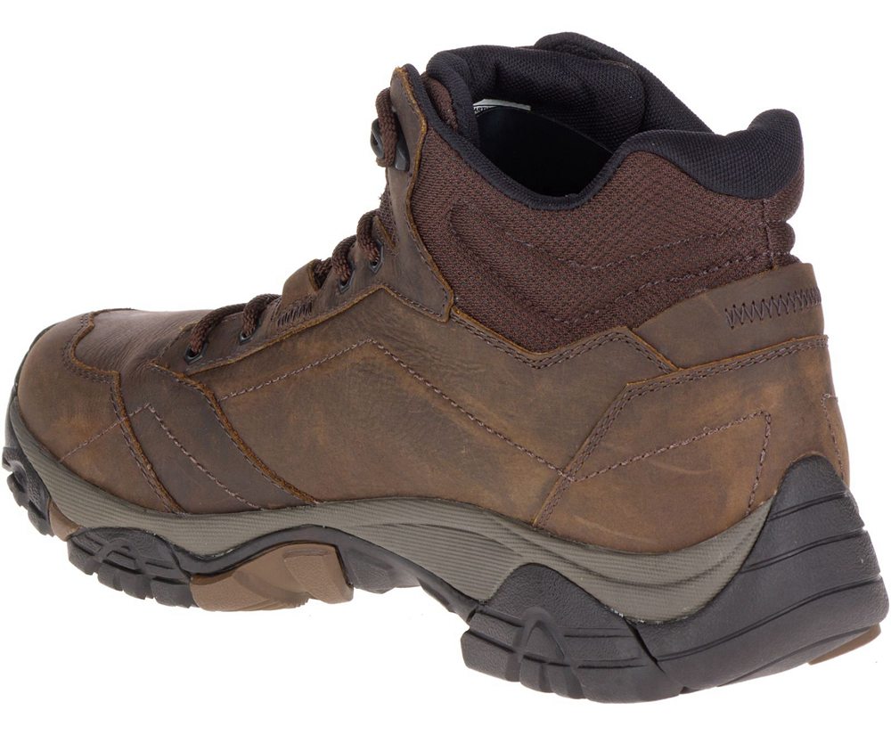 Kozaki Merrell Męskie Brązowe - Moab Adventure Mid Waterproof Wide Width - 510437-EWX